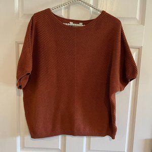 Time and Tru Ladies Crew Neck Short Sleeve Knit Sweater Size L